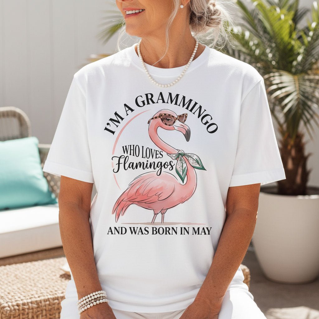 Personalized Im A Grammingo Who Loves Flamingos Birthday Shirt T Shirt Gift For Flamingo Lover