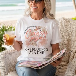 Driving My Husband Crazy One Flamingo At A Time Funny Shirt T Shirt Gift For Flamingo Lover