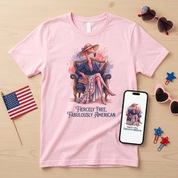Fiercely Free Fabulously American Flamingo July 4th Shirt T Shirt Gift For Flamingo Lover