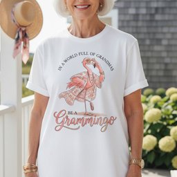 Personalized In A World Full Of Grandmas Be A Grammingo Shirt T Shirt Gift For Flamingo Lover