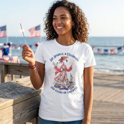 Sip Sparkle And Celebrate 250 Years Of Liberty Flamingo Shirt T Shirt Gift For Flamingo Lover