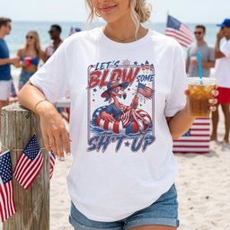 Lets Blow Some Sh T Up Funny Patriotic Flamingo July 4th Shirt T Shirt Gift For Flamingo Lover