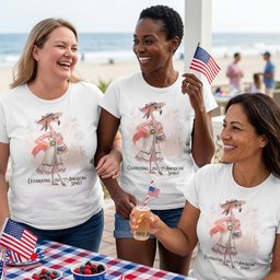 Celebrating 250 Years Of American Spirit Patriotic Flamingo Summer T Shirt Gift For Flamingo Lover