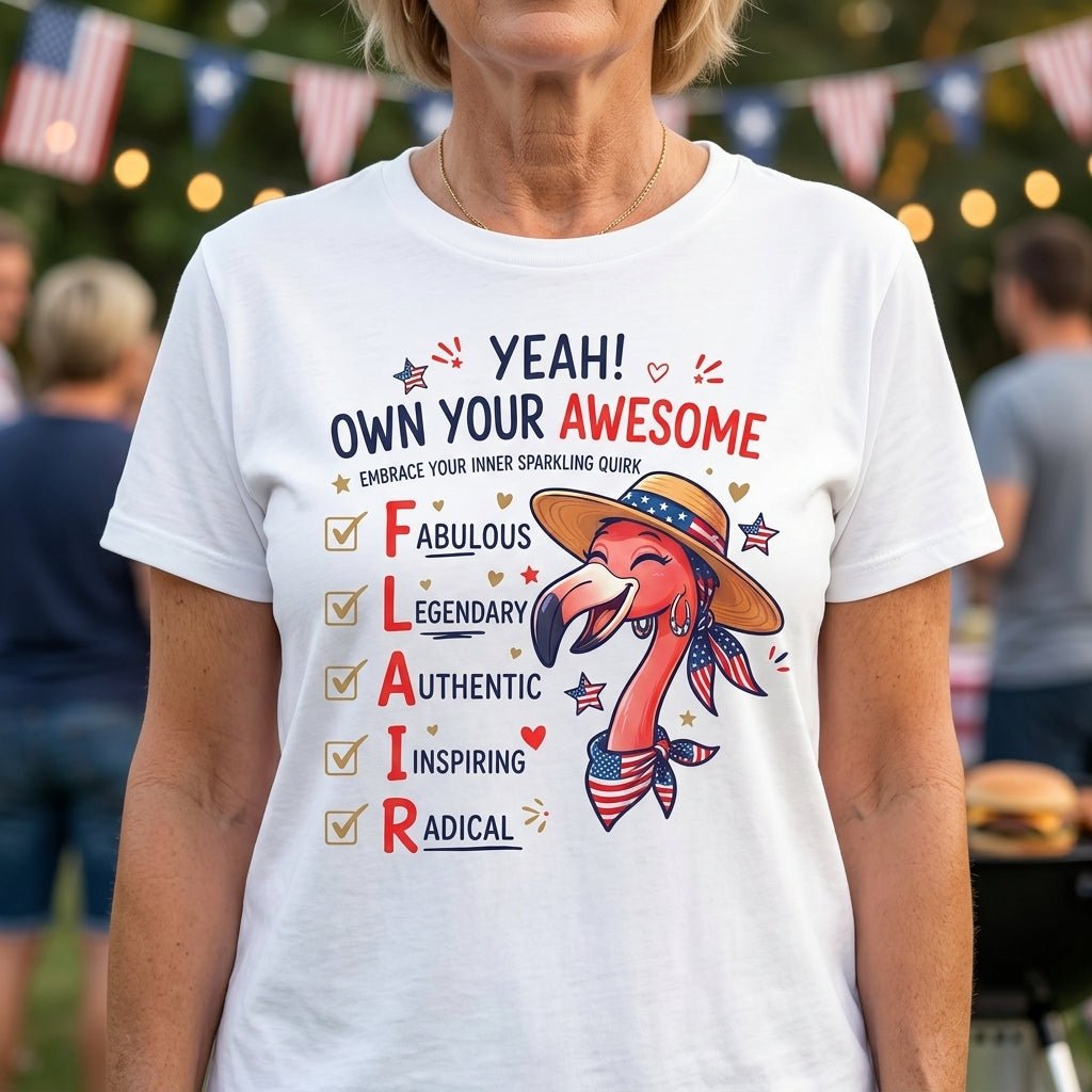 Yeah Own Your Awesome Embrace Your Inner Sparkling Quirks Flamingo T Shirt Gift For Flamingo Lover