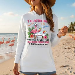 Hilarious Personalized 50th Birthday Flamingo Shirt Check Engine Light Humor Gift For Her T Shirt