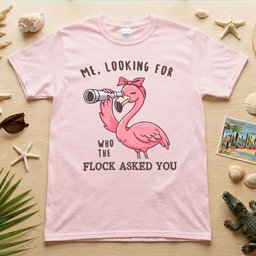 Sassy Flamingo Graphic Tee For Women Who The Flock Asked You Funny Shirt Gift For Women