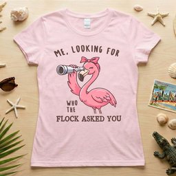 Sassy Flamingo Graphic Tee For Women Who The Flock Asked You Funny Shirt Gift For Women