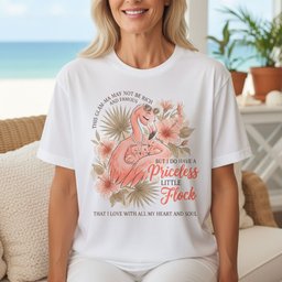 Personalized This Glam Ma Has A Priceless Little Flock Shirt Custom T Shirt Gift For Flamingo Lover