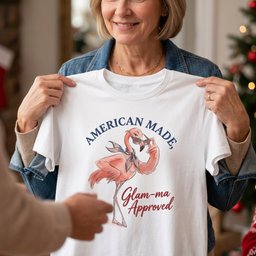 Personalized American Made Glam Ma Patriotic Flamingo Summer T Shirt Gift For Flamingo Lover