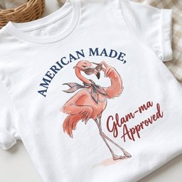 Personalized American Made Glam Ma Patriotic Flamingo Summer T Shirt Gift For Flamingo Lover