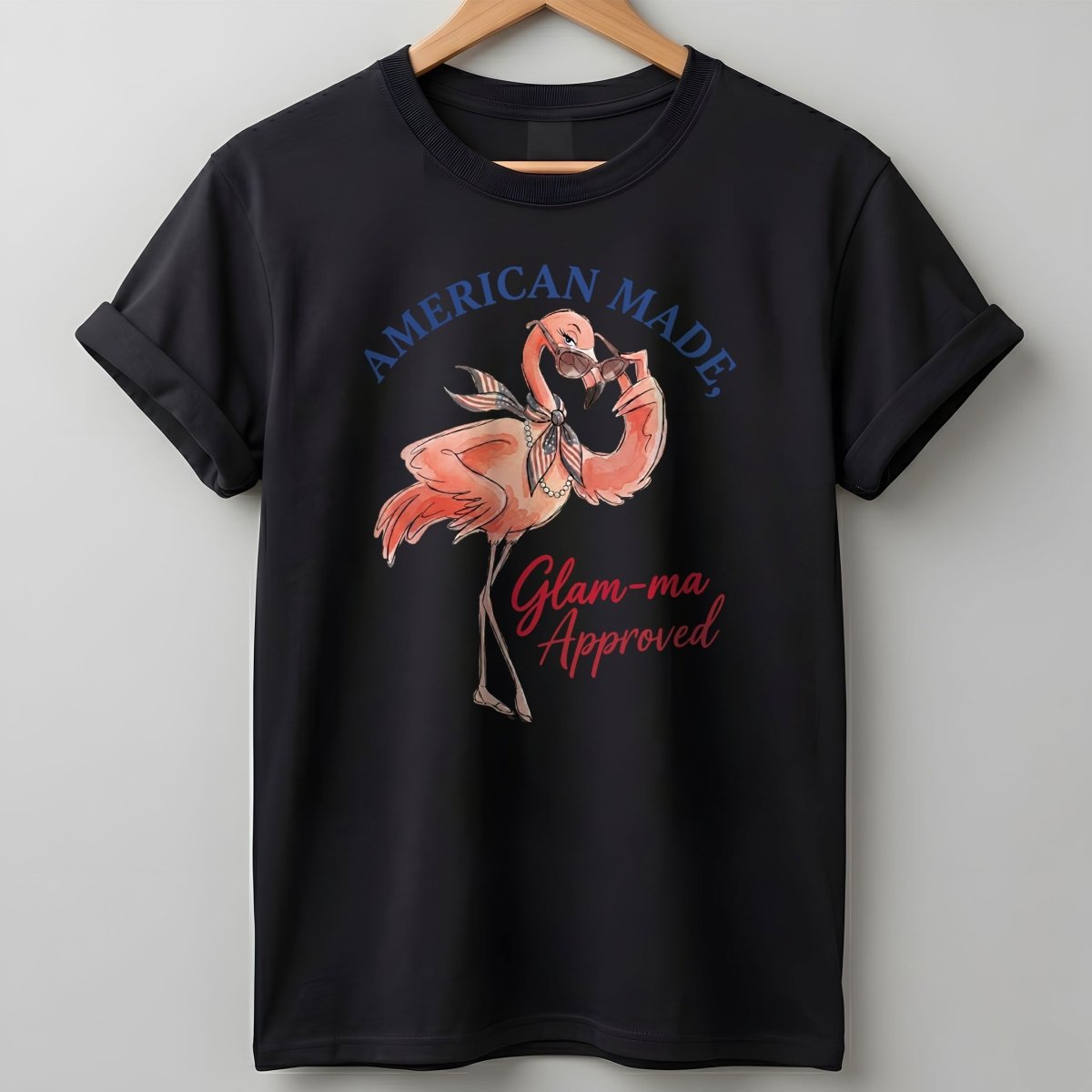 Personalized American Made Glam Ma Patriotic Flamingo Summer T Shirt Gift For Flamingo Lover