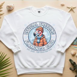 Official Freezing Flamingo Club Shirt Funny Winter T Shirt Gift For Mom