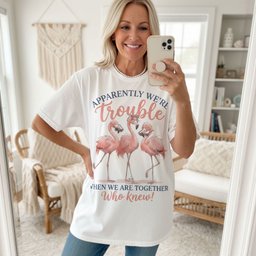 Apparently Were Trouble When We Are Together Funny Flamingo Squad T Shirt Gift For Flamingo Lover