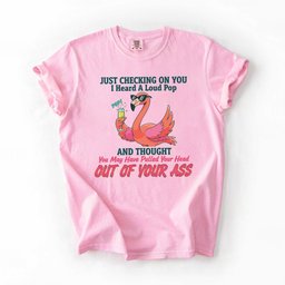 Bold Sarcastic Flamingo Graphic Tee Hilariously Rude Quote Shirt Gift For Flamingo Lover