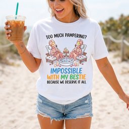 Too Much Pampering Impossible With My Bestie Because We Deserve IT T Shirt Gift For Flamingo Lover