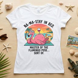 Hilarious Na Ma Stay In Bed Flamingo Yoga Shirt Funny Self Care Graphic For T Shirt Gift For Women