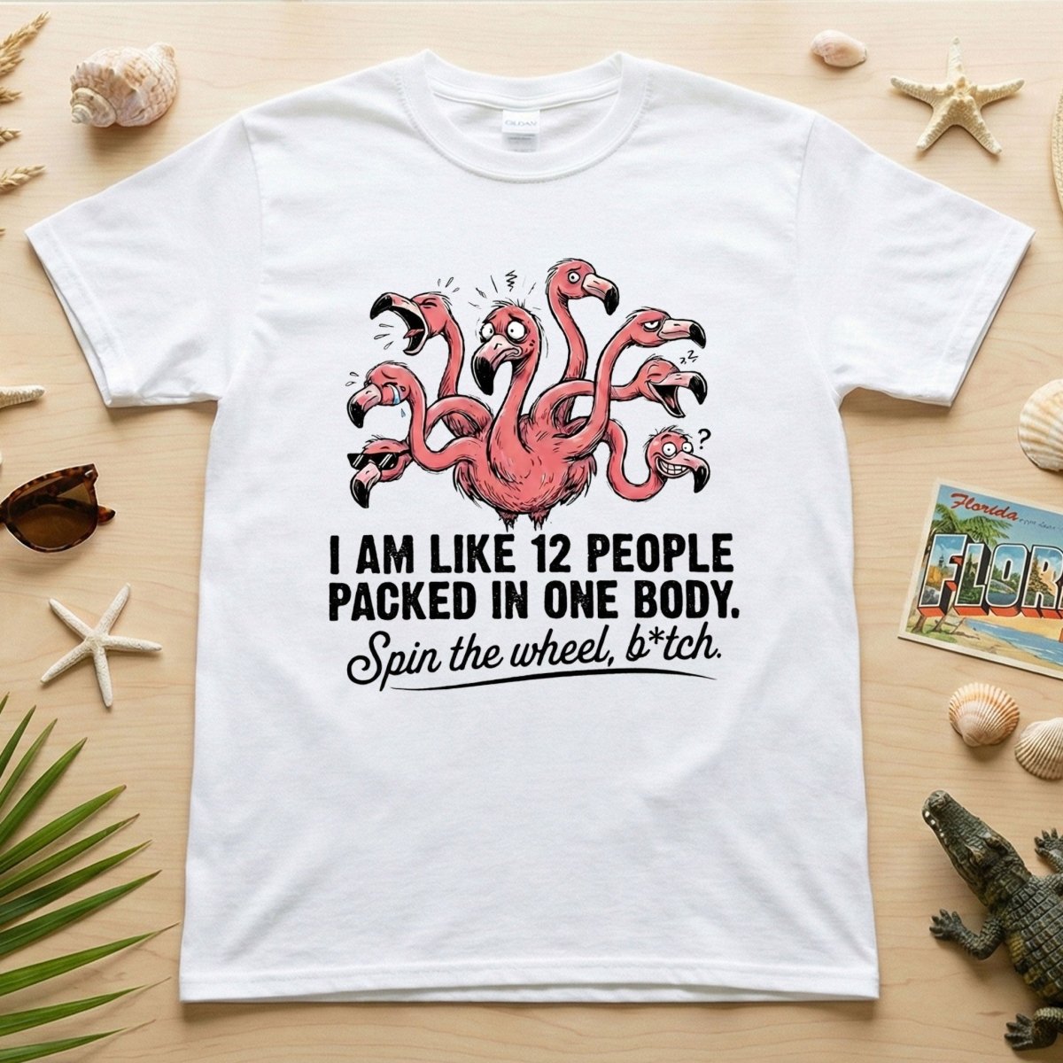 Quirky 12 In 1 Personality Flamingo T Shirt Sarcastic Quote Tee For Women Gift For Women