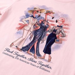 Flock Together Shine Together Celebrating 250 Years Shirt T Shirt Gift For Flamingo Lover