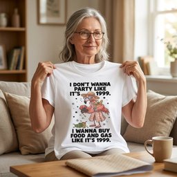 I Dont Wanna Party Like Its 1999 I Wanna Buy Food And Gas Like Its T Shirt Gift For Flamingo Lover