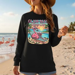 Glamorous Glam Mas Sippy Cup Flamingo T Shirt Funny Tropical Vacation Gift