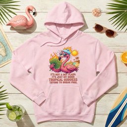 Fiery Tropical Goddess Flamingo Shirt Funny Menopause Hot Flash Tee Gift