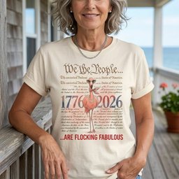 We The People Are Flocking Fabulous Patriotic Flamingo T Shirt Gift For Flamingo Lover