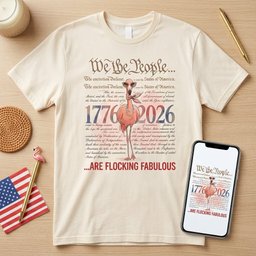 We The People Are Flocking Fabulous Patriotic Flamingo T Shirt Gift For Flamingo Lover