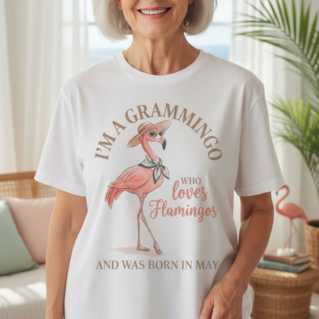 Personalized Im A Grammingo Who Loves Flamingos Birthday Shirt T Shirt Gift For Flamingo Lover