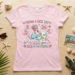 Sarcastic Grumpy Flamingo Sick Of You People Personalized Funny T Shirt Gift For Flamingo Lover