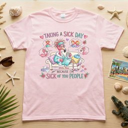 Sarcastic Grumpy Flamingo Sick Of You People Personalized Funny T Shirt Gift For Flamingo Lover