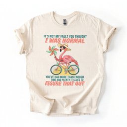 Sassy Flamingo I Was Not Normal Graphic T Shirt Funny Quote Tee For Women Gift For Women