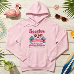 Flocking Fabulous Seester Flamingo T Shirt Funny Sister Best Friend Gift