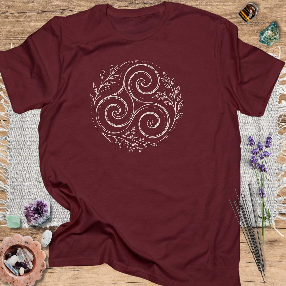 Celtic Triskelion T Shirt Gift For Yoga Lover