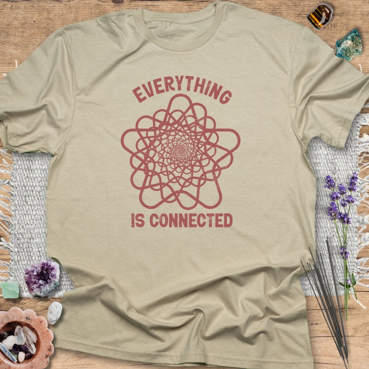 Everything Is Connected T Shirt Gift For Yoga Lover