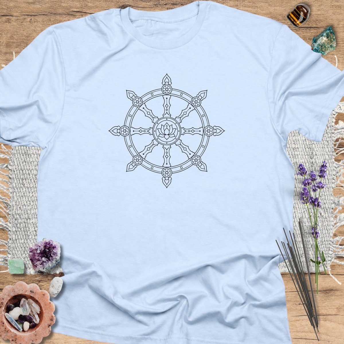 Dharma Wheel T Shirt Gift For Yoga Lover