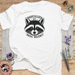 Basic Decency Raccoon T Shirt Gift For Yoga Lover