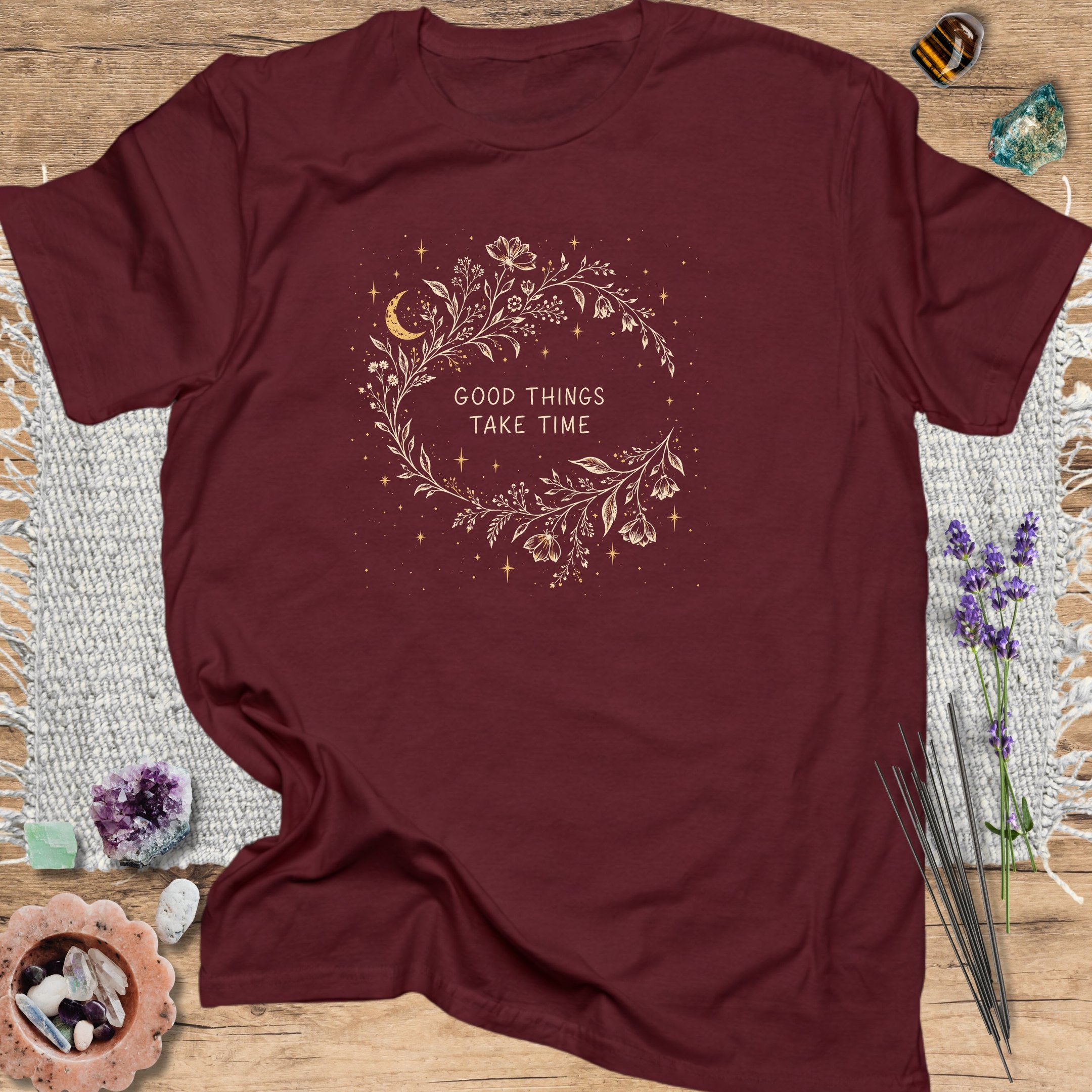 Good Things Take Time T Shirt Gift For Yoga Lover