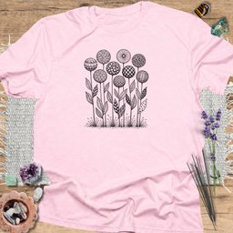 Botanical Zentangle T Shirt Gift For Yoga Lover