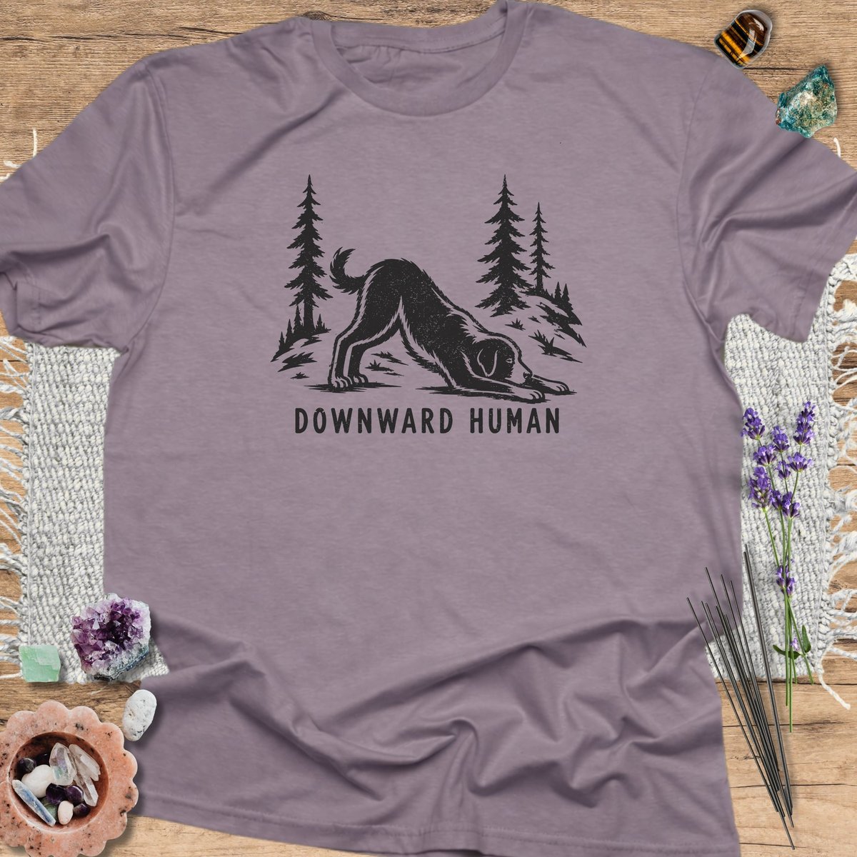 Downward Human T Shirt Gift For Yoga Lover