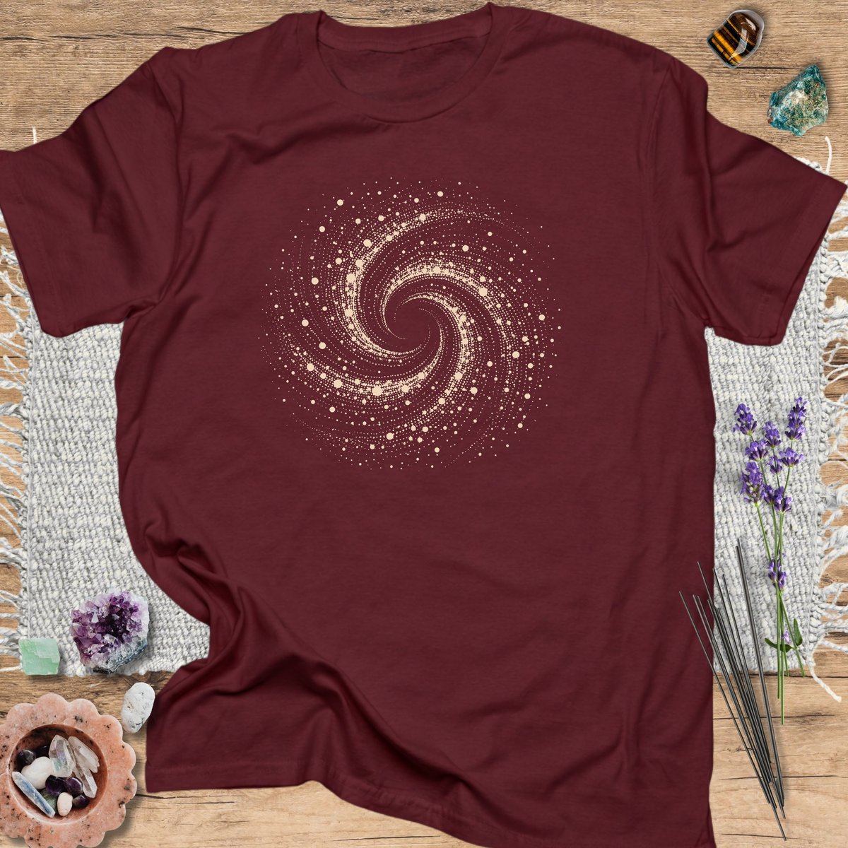 Cosmic Swirl T Shirt Gift For Yoga Lover