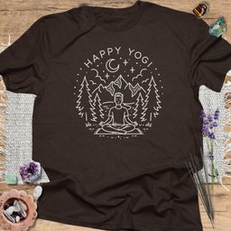 Happy Yogi T Shirt Gift For Yoga Lover