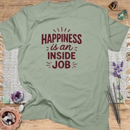 Happiness Is An Inside Job T Shirt Gift For Yoga Lover