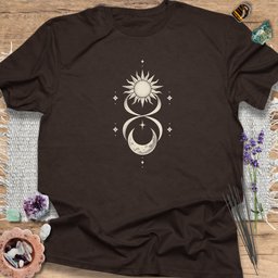 Celestial Sun And Moon T Shirt Gift For Yoga Lover