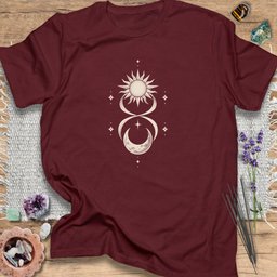 Celestial Sun And Moon T Shirt Gift For Yoga Lover