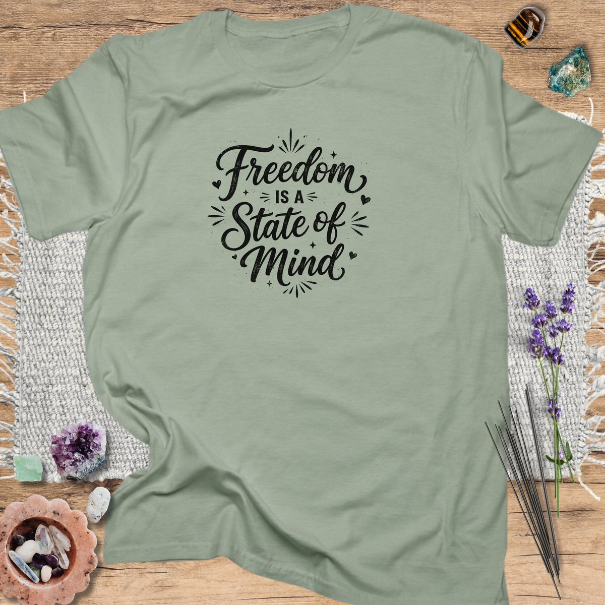 Freedom Is A State Of Mind T Shirt Gift For Yoga Lover