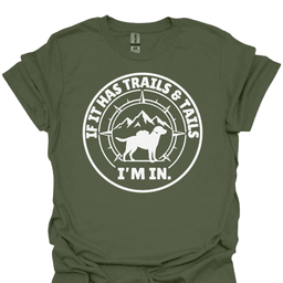 Trails And Tails Tee Gift For Hiker