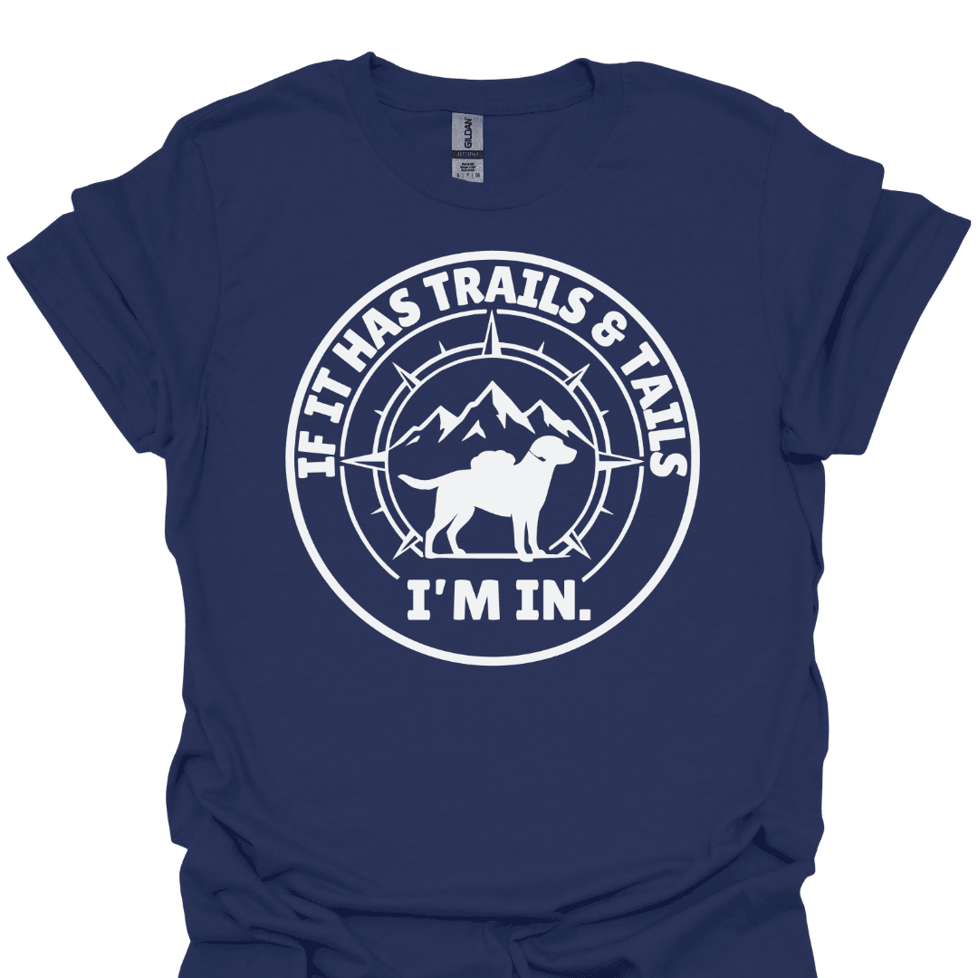 Trails And Tails Tee Gift For Hiker
