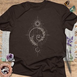 Fibonacci Spiral T Shirt Gift For Yoga Lover