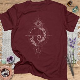 Fibonacci Spiral T Shirt Gift For Yoga Lover