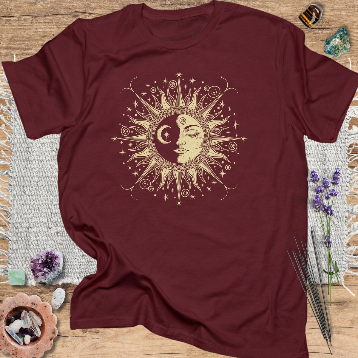 Boho Astrology T Shirt Gift For Yoga Lover